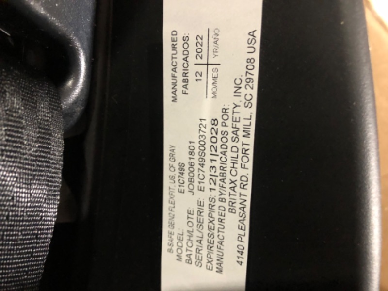 Photo 1 of Britax B-Safe Gen2 Flexfit Infant Car Seat, Cool Flow Grey