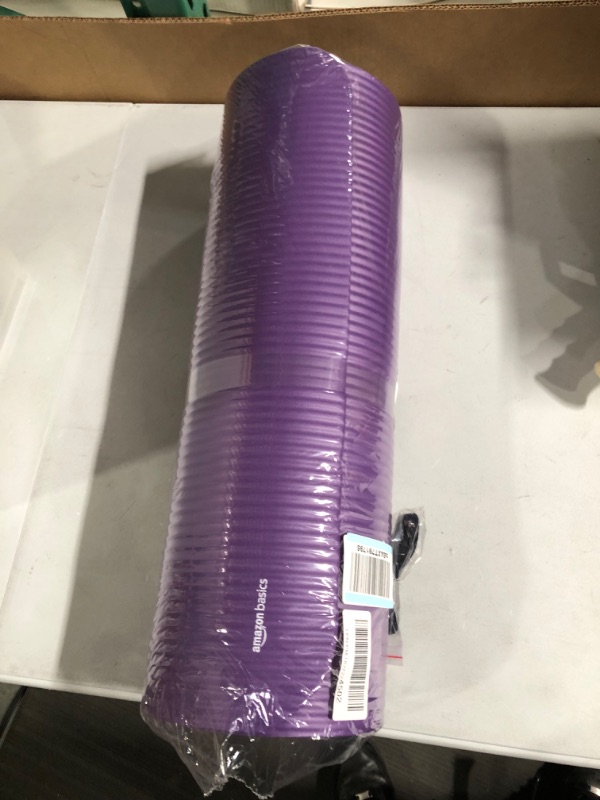 Photo 1 of Amazon Basics Extra Thick Exercise Yoga Gym Floor Mat with Carrying Strap