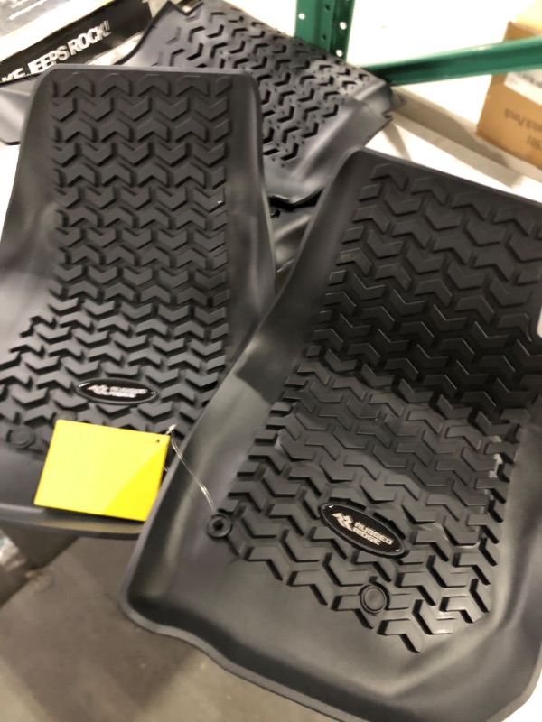 Photo 1 of Rugged Ridge 12987.04 Floor Liner, Front/Rear; Black, 2007-2018 Jeep Wrangler JK 4 Dr