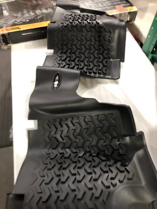 Photo 1 of Rugged Ridge 12987.04 Floor Liner, Front/Rear; Black, 2007-2018 Jeep Wrangler JK 4 Dr