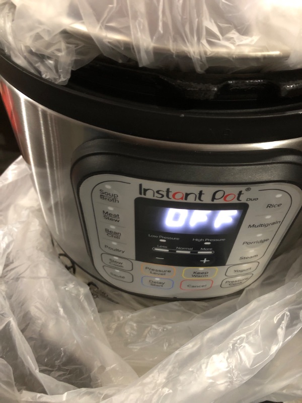 Photo 1 of 7-in-1 Electric Pressure Cooker, Slow Cooker, Rice Cooker, Steamer, Stainless Steel, 