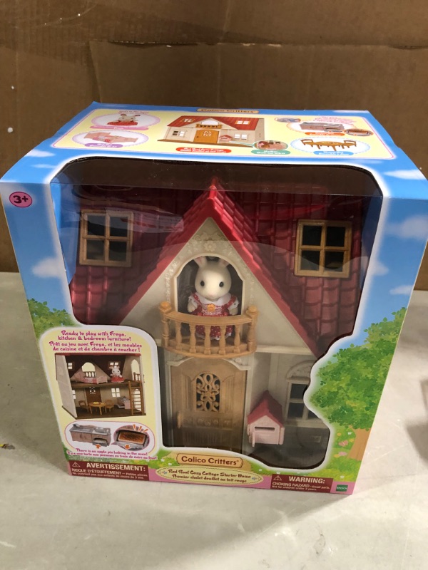 Photo 2 of Calico Critters Red Roof Cozy Cottage Dollhouse Playset with Figure, Furniture and Accessories