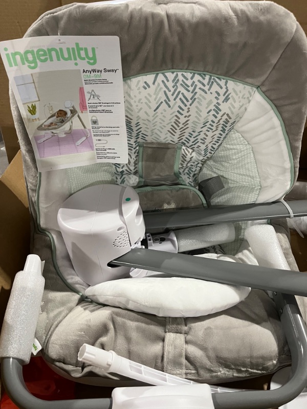 Photo 2 of Ingenuity Anyway Sway 5-Speed Portable Baby Swing- Spruce