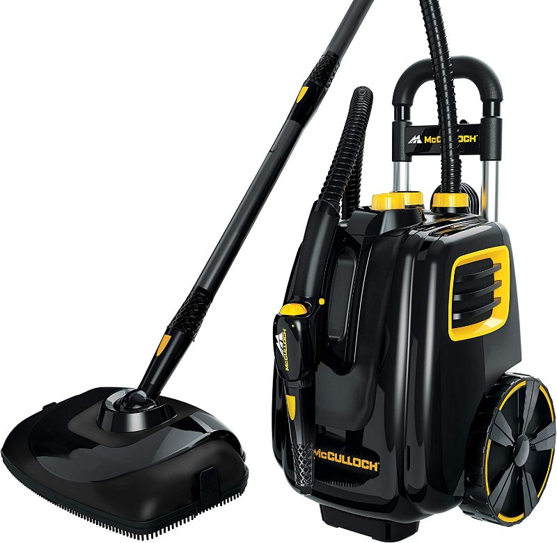 Photo 1 of **SEE NOTES**
MCCULLOCH MC1385 DELUXE CANISTER STEAM CLEANER WITH 23 ACCESSORIES, 1-(PACK), BLACK