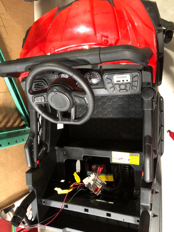 Photo 1 of **SEE NOTES** Nasitip 12V Kids Ride On Car Truck w/Parent Remote Control, Spring Suspension, LED Lights, AUX Port, Music (Red, no Tent)