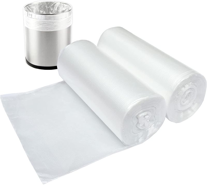 Photo 1 of 3 Gallon Small Clear Bathroom Trash Bags 50