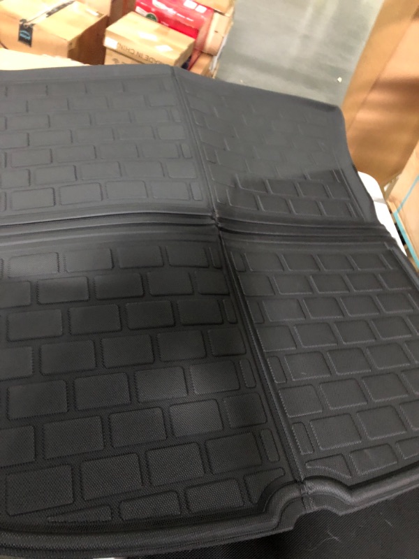 Photo 3 of powoq Fit Tesla Model Y Trunk Mat Cargo Mat Cargo Liner Trunk Liner for 2020 2021 2022 2023 Tesla Model Y 5-Seater Accessories 