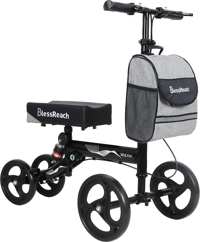 Photo 1 of BlessReach Steerable Knee Walker Deluxe Medical Scooter (WB-2105 Black)