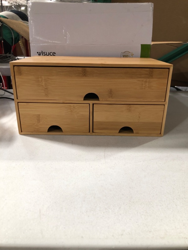 Photo 1 of Wisuce 100% Original Bamboo Desk Organizer Drawers-3