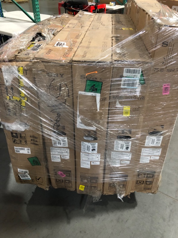 Photo 1 of PALLET OF **DAMAGED** T.V.'S - NO REFUNDS/EXCHANGES - SOLD AS IS - PARTS ONLY 