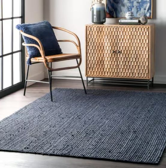 Photo 1 of **SEE NOTES**
96" x 24'' Navy Jute Braided Area Rug