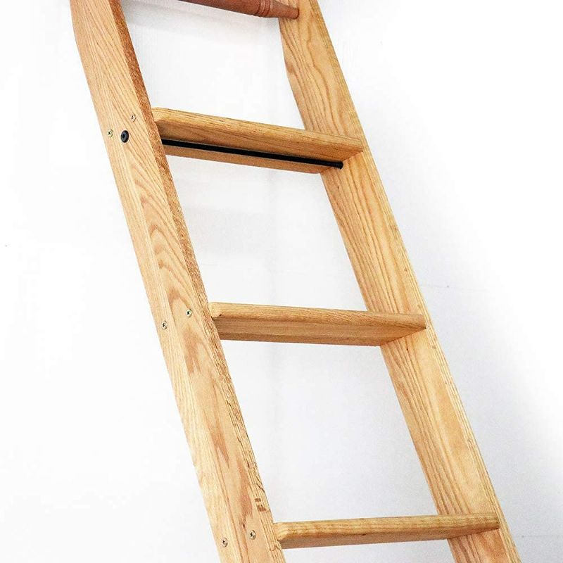 Photo 1 of *CHECK NOTES* QUITE GUIDE LIBRARY LADDER KIT WOODEN LADDER 8 FOOT 9 FOOT 10 FOOT RED OAK UNASSEMBLED
