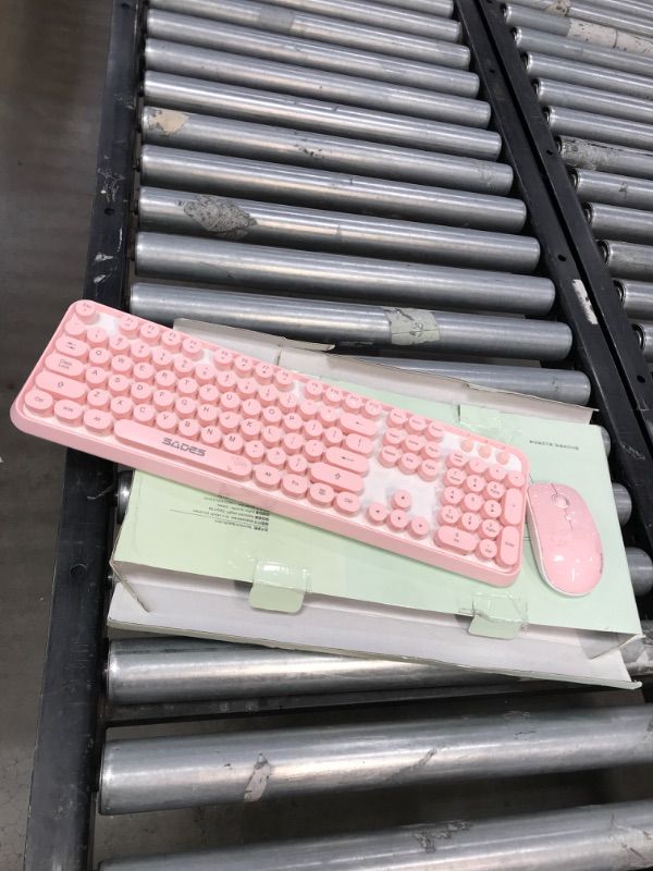 Photo 2 of **SEE NOTES**
SADES V2020 Wireless Keyboard and Mouse Combo,Pink Wireless Keyboard with Round Keycaps(Pink)
