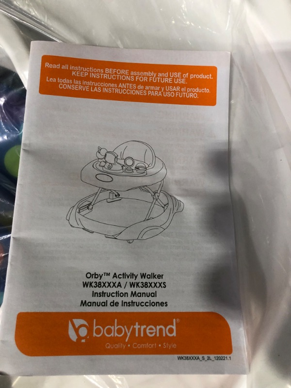 Photo 3 of Baby Trend Orby Activity Walker Aqua