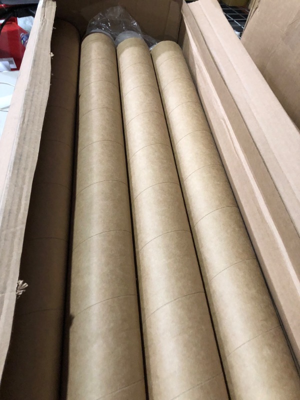 Photo 2 of AVIDITI Mailing Tubes with Caps, 4"L x 42"W, 12-Pack | Cardboard Tube Mailer for Poster 