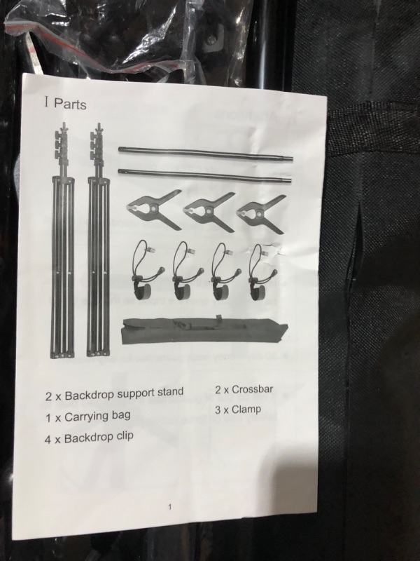 Photo 1 of GLOSHOOTING Backdrop Stand for Photoshoot, 8.5 x 10 ft Heavy Duty Back 