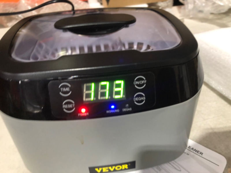 Photo 1 of VEVOR Ultrasonic Machine, 1.2L Ultrasound Cleaner Machine, 40KHz