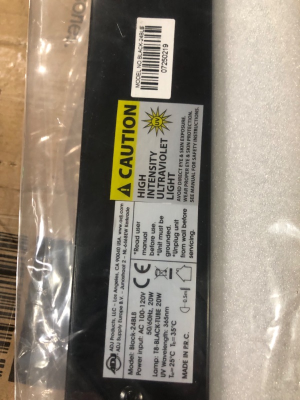 Photo 1 of American DJ BLACK-24BLB 24" Black Light Fixture with bulb 24 inch