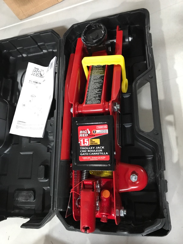 Photo 2 of Big Red T820014s Torin Hydraulic Trolley Service/Floor Jack  (4,000 lb.) Capacity, Red