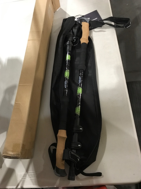 Photo 2 of **SEE NOTES**
Cascade Mountain Tech Aluminum Quick Lock Cork Grip Trekking Poles - Collapsible Walking or Hiking Stick - Green, Size: One Size