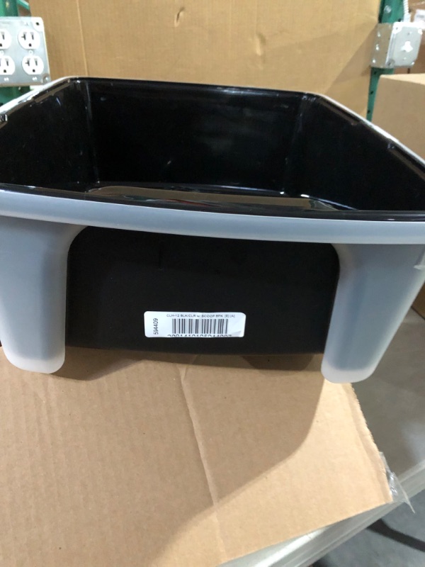 Photo 2 of  Cat Litter Pan with Shield and Scoop - Black - CLH-12