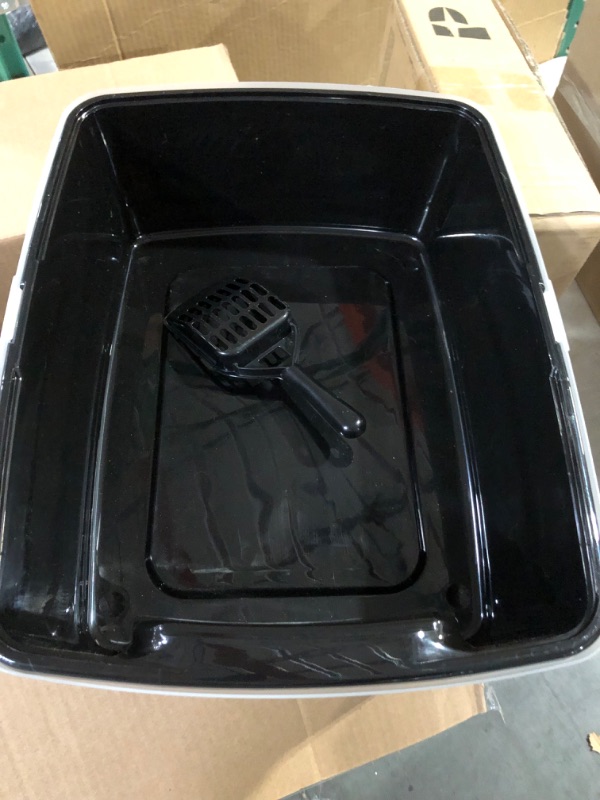 Photo 3 of  Cat Litter Pan with Shield and Scoop - Black - CLH-12