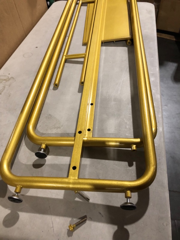 Photo 3 of Drive Medical No Gap Deluxe Half Length Side Bed Rails with gold Finish, 