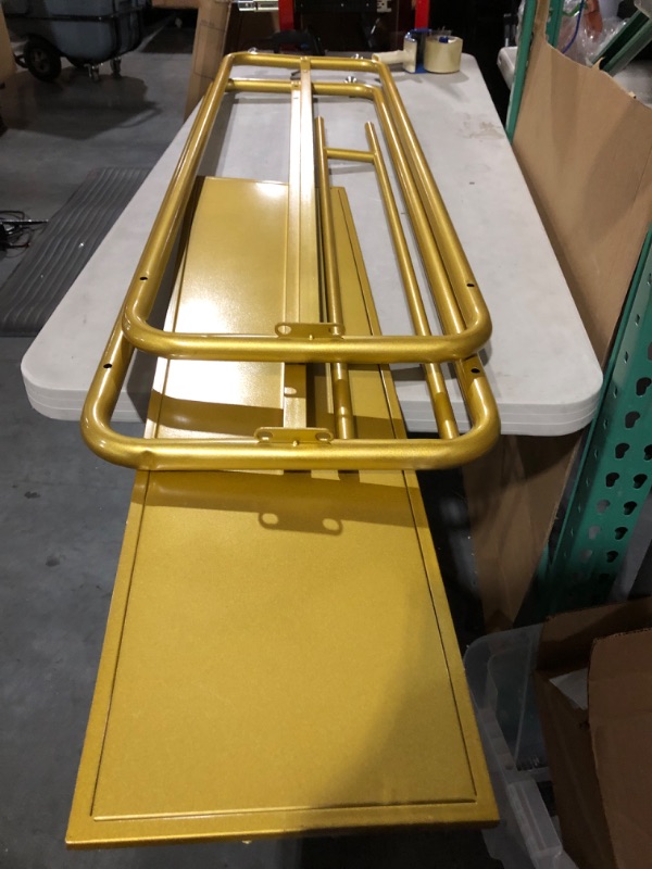 Photo 2 of Drive Medical No Gap Deluxe Half Length Side Bed Rails with gold Finish, 