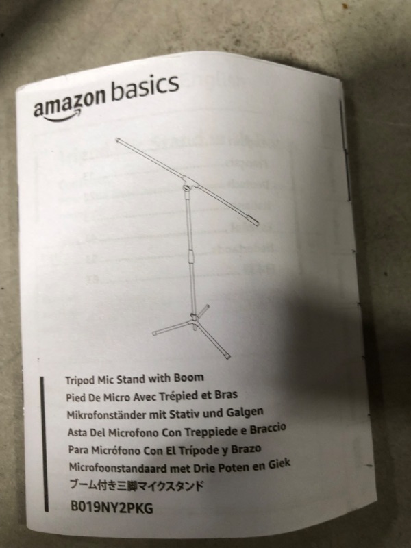 Photo 2 of Amazon Basics Tripod Boom Microphone Stand 20FT. NO CORD.