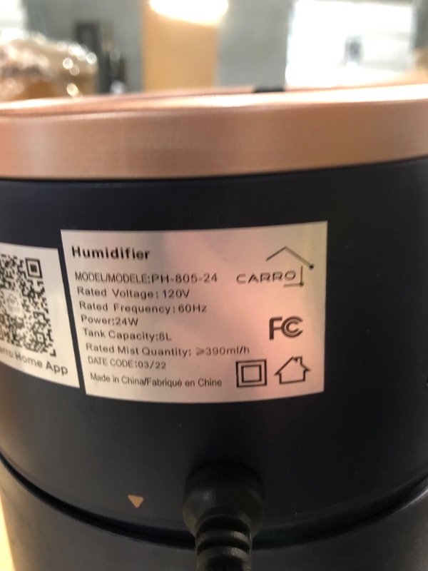 Photo 5 of (PARTS ONLY)SEE NOTES / Smart Humidifiers for Large Room (8L), WiFi Voice Control, Works with Alexa/Google/Siri, Carro 