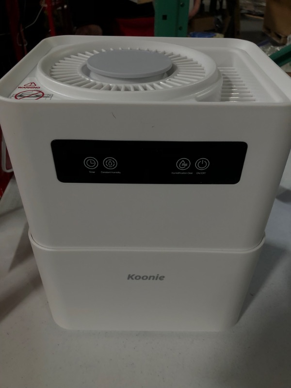 Photo 2 of 5L Evaporative Humidifiers for Bedroom, No Mist Humidifiers for Baby, Washable Filter, Consistent Humidity with 2 Speeds, Quiet Top Fill Humidifiers for Large Room with Auto Shutoff and Digital Display