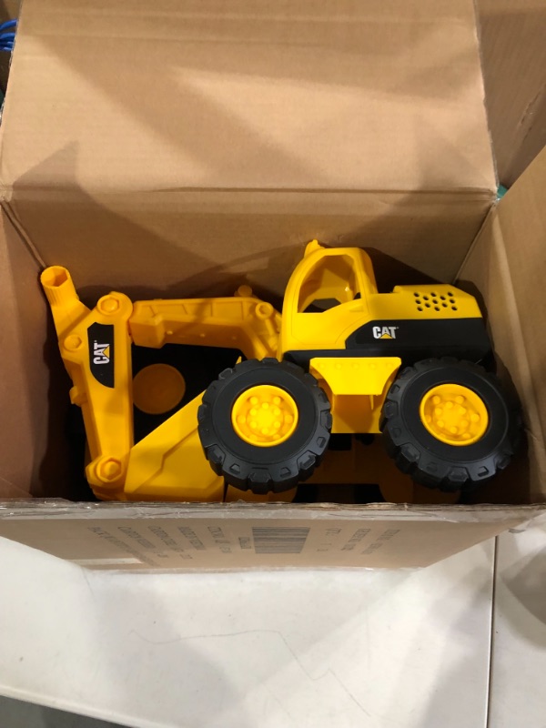 Photo 2 of Cat Construction Tough Rigs 15" Dump Truck & Excavator Toys 2 Pack, Yellow 