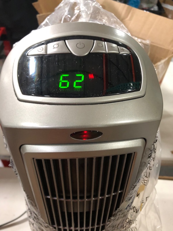 Photo 2 of Lasko 1500W Digital Ceramic Space Heater with Remote, 755320, Silver