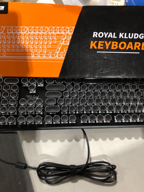 Photo 2 of typewriter Style Mechanical Gaming Keyboard with True RGB Backlit Collapsible 