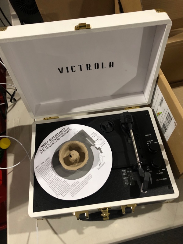 Photo 2 of Victrola Vintage 3-Speed Bluetooth Record Player White