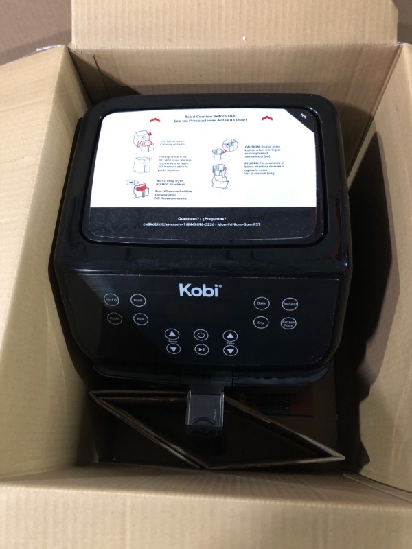 Photo 2 of **NON FUNCTIONAL** Kobi Air Fryer, XL 5.8 Quart,1700-Watt Electric Hot Air Fryer black