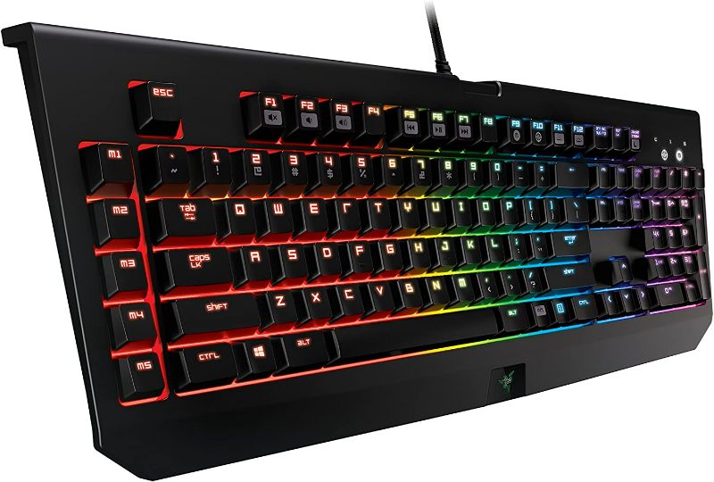 Photo 1 of ***SEE NOTES*** Razer BlackWidow Chroma: Clicky RGB Mechanical Gaming Keyboard - 5 Macro Keys - Razer Green Mechanical Switches (Tactile and Clicky)
