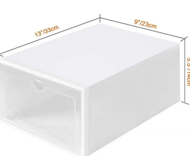 Photo 1 of  Foldable Shoe Storage Boxes Shoe Boxes Clear Plastic Stackable