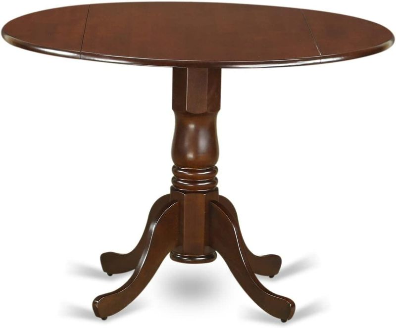 Photo 1 of ***SEE NOTES*** East West Furniture Wooden DLT-MAH-TP Dining Room Table Round Tabletop and 42 x 29.5-Mahogany Finish
