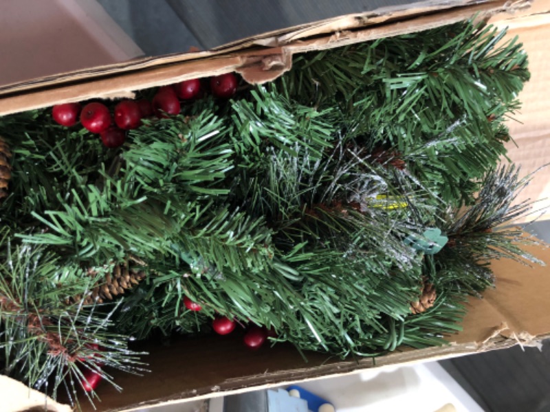 Photo 2 of 2' Cheyenne Pine Artificial Christmas Tree, Clear Dura-Lit® Mini Lights - Faux Christmas Tree - Seasonal Indoor Home Decor
