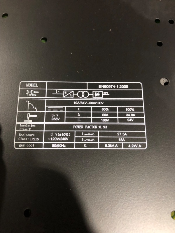 Photo 3 of *SEE NOTES* Cuwiny CUT50D DC Inverter Plasma Cutter,50Amp 110V/220V Dual Voltage IGBT Air Inverter Plasma Cutting Machine,1/2 Inch Clean 