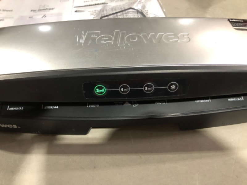 Photo 3 of *SEE NOTES* Fellowes Saturn 3i 125 Thermal Laminator Machine with Self-Adhesive Laminating Pouch Starter Kit, 12.5 inch (5736606)