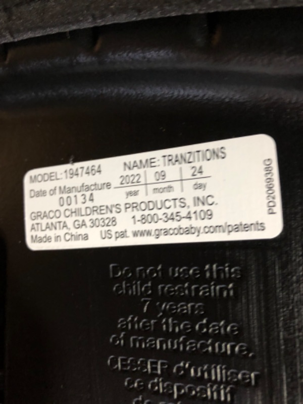 Photo 3 of Graco Tranzitions 3 in 1 Harness Booster Seat