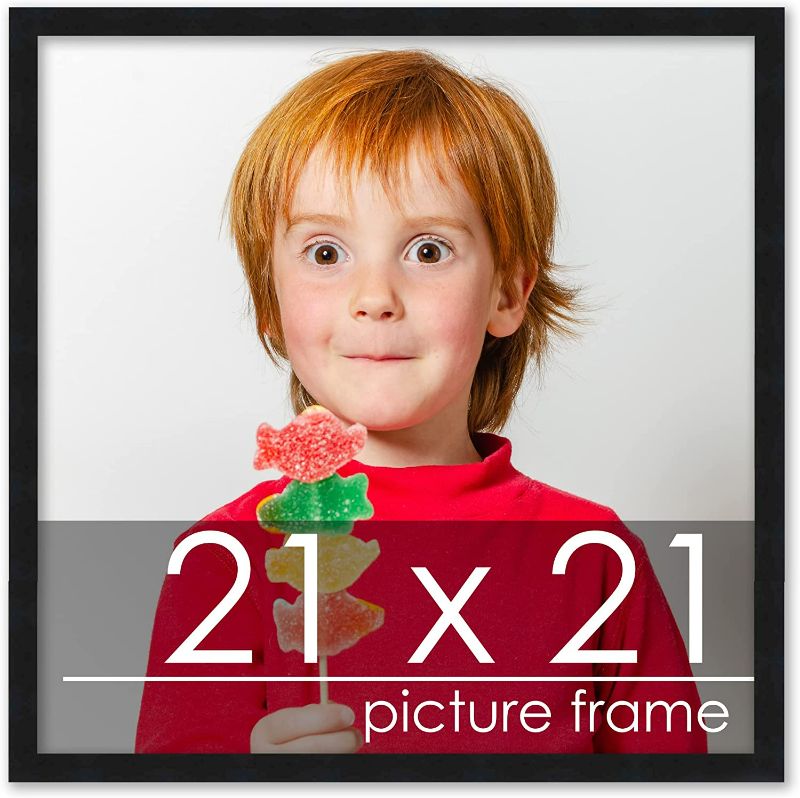 Photo 1 of 21x21 Contemporary Black Wood Picture Square Frame