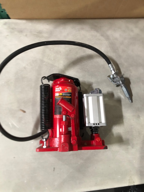 Photo 2 of BIG RED TA92006 Torin Pneumatic Air Hydraulic Bottle Jack with Manual Hand Pump, Capacity, Capacity 20 Ton (40,000 LBs).