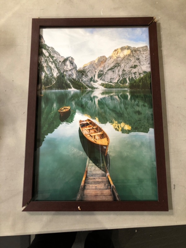 Photo 2 of Americanflat Wall Mounted 12 in. x 18 in. Poster Frame Brown