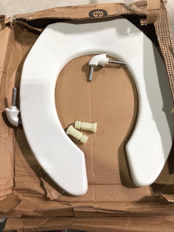 Photo 2 of *SEe Notes* BEMIS 955CT 000 Commercial Heavy Duty Open Front Toilet Seat