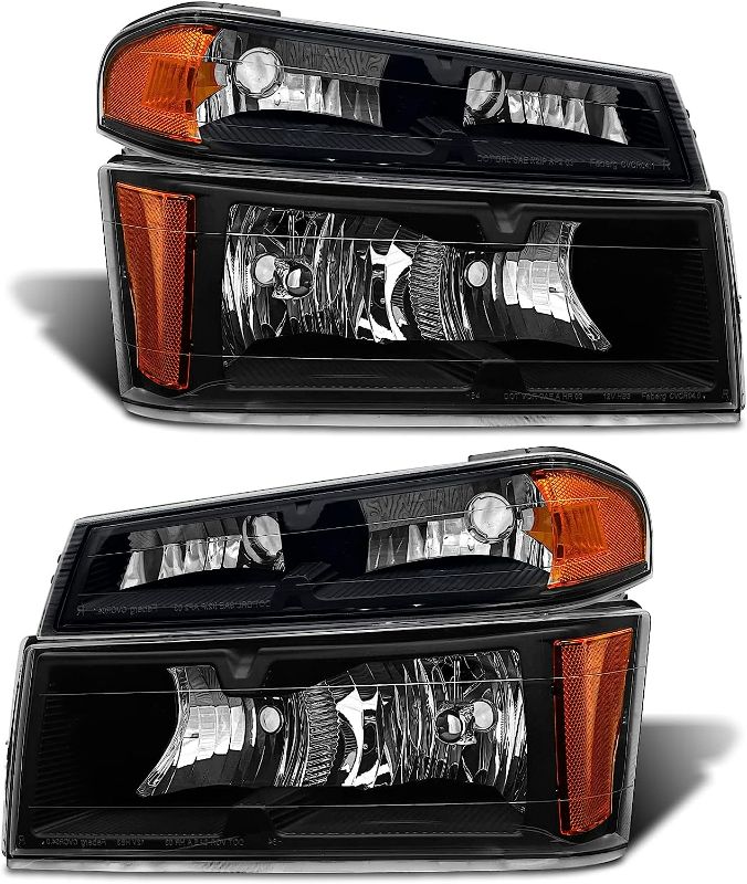 Photo 1 of ADCARLIGHTS 2004-2012 Headlight Assembly Headlights for Chevy Colorado / GMC Canyon Headlamp Replacement Left and Right