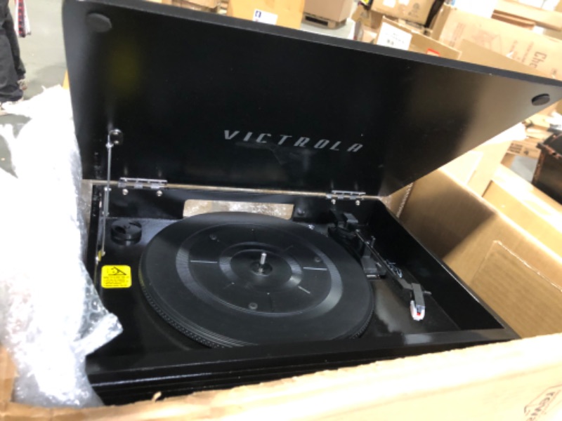 Photo 3 of Victrola 8-in-1 Bluetooth Record Player & Multimedia Center, Built-in Stereo Speakers