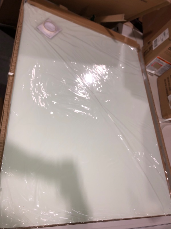 Photo 1 of Amazon Basics Glass Board, Magnetic Dry Erase White Board, Frameless, Infinity, 4 x 3 Foot 4' x 3' Magnetic
